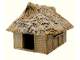 Traditional Asia Pacific house with woven bamboo walls and palm leaves roof 1:56 (28mm)